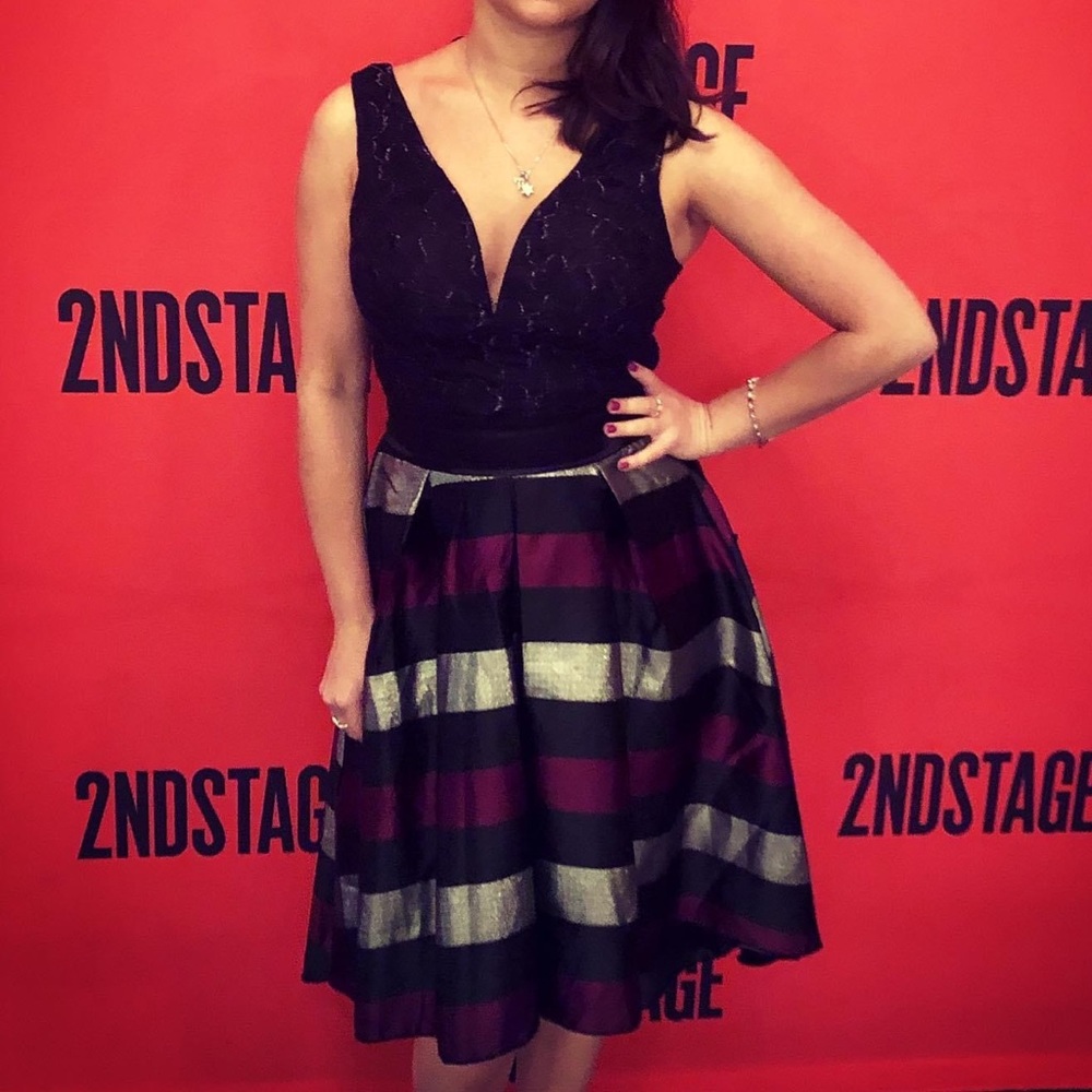 Deep V High-Low Dress